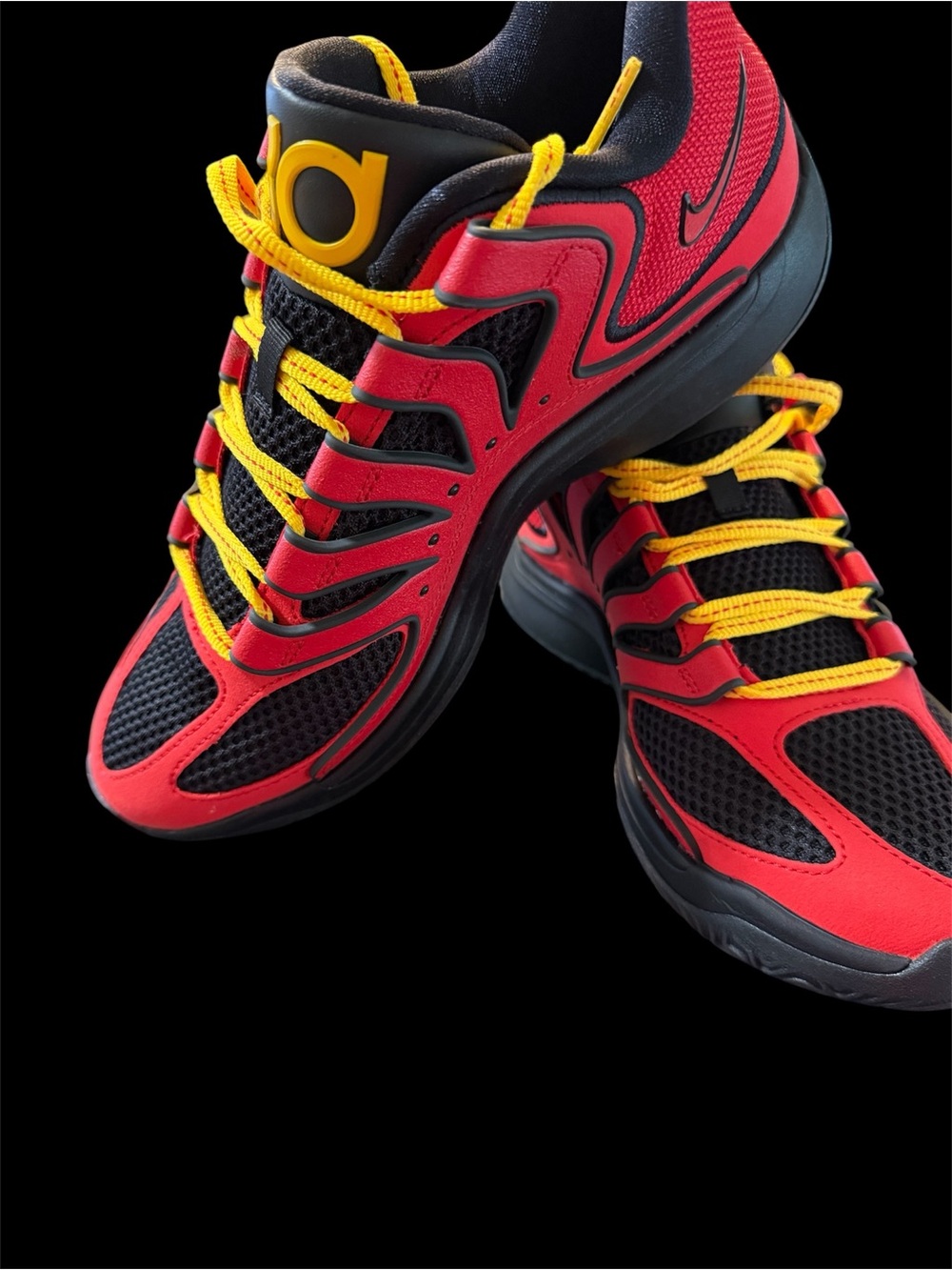 Nike Men’s KD 18 Red, Black & Yellow KD Performance Sneakers